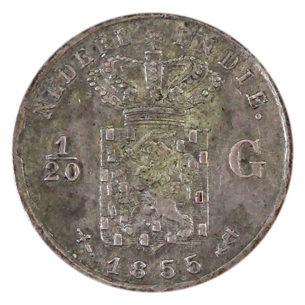 Netherlands East Indies 1855 1 20 Gulden Extra Fine (EF-40) Online Sale