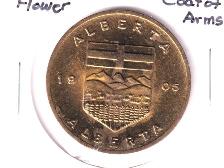 1905 Alberta Coat of Arms Flower Token Hot on Sale