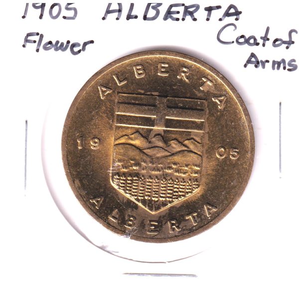 1905 Alberta Coat of Arms Flower Token Hot on Sale