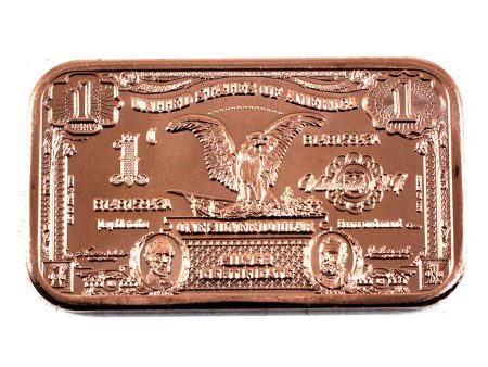 $1 Black Eagle Bar 1oz. .999 Fine Copper For Sale