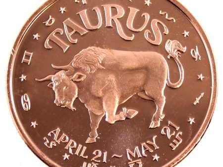 Zodiac Taurus 1oz. .999 Fine Copper Hot on Sale