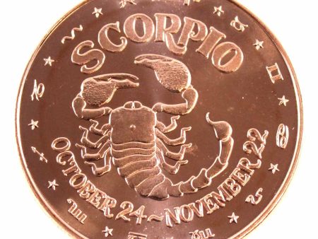 Zodiac Scorpio 1oz. .999 Fine Copper Supply