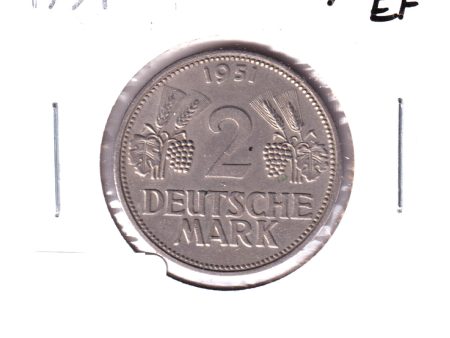 Germany 1951G 2 Mark VF-EF (VF-30) on Sale