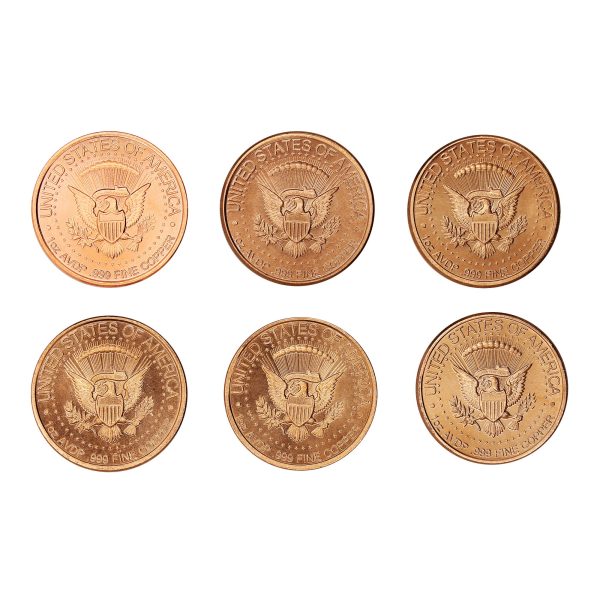 Lot of 6x Trump Themed 1oz. .999 Fine Copper Rounds, 6Pcs. Online now