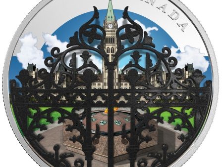 RDC 2018 Canada $30 The Queen s Gate - Formal Entrance to Parliament Hill Silver (scratched capsule) For Sale