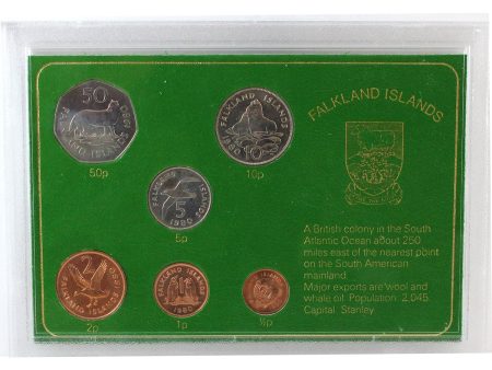 1980 UK Falkland Islands Uncirculated Year Set (Scratched) For Cheap