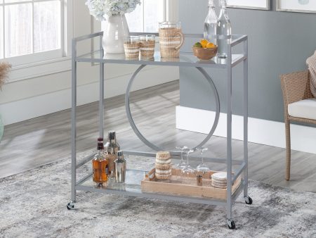 Int Lux Bar Cart Silver glass 3a Discount