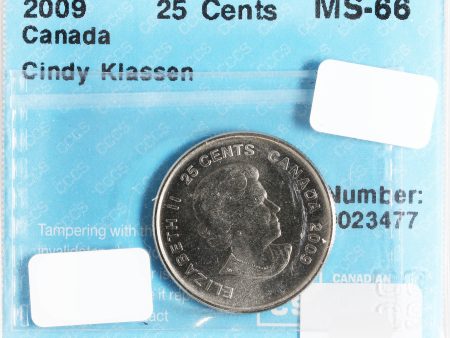 2009 Cindy Klassen Canada 25-Cents CCCS Certified MS-66 Hot on Sale