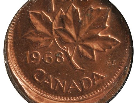 ERROR 1968 Canada 1-Cent Off Struck Sale