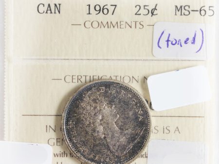 1967 Canada 25-Cents ICCS Certified MS-65 (Toned) Online Sale