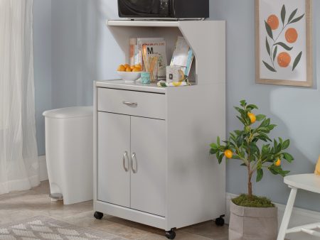 Microwave kitchen Cart Modern Grey Cheap