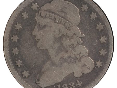 1834 USA Quarter Fine (F-12) Impaired Sale