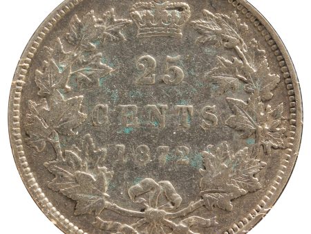 1872H Canada 25-Cents Very Fine (VF-20) Scratched Cheap