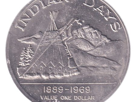 1969 Banff, AB Indian Days Kiwanis Dollar Token Cheap