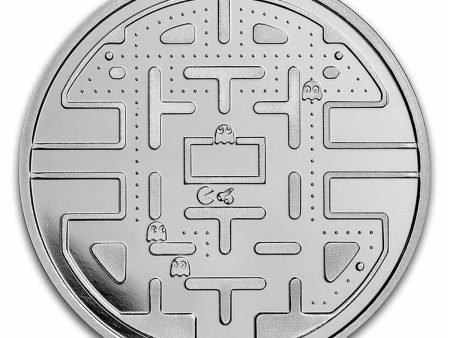 2023 Niue $5 Pac-Man™ Circular Maze 2oz  Silver (No Tax) Scratched Capsule For Sale