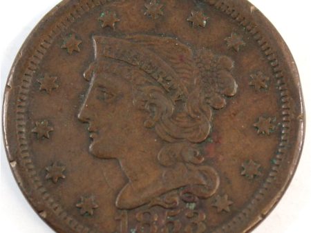 1853 USA Cent VF-EF (VF-30) $ For Cheap