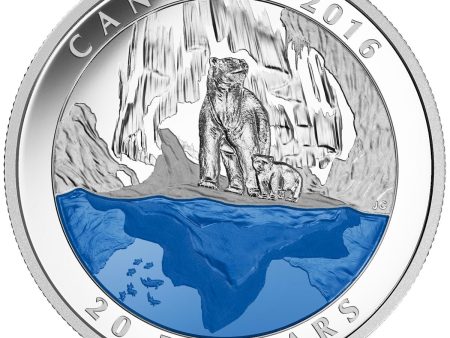 RDC 2016 $20 Iconic Canada: The Polar Bear Fine Silver (No Tax) impaired Online Hot Sale