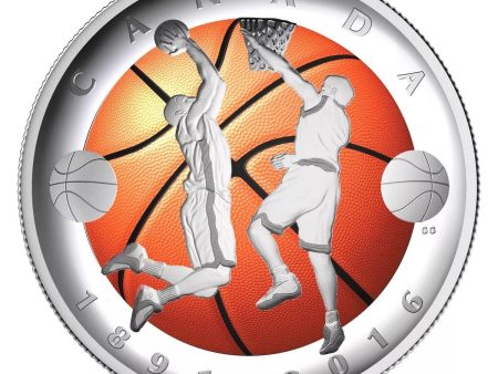 RDC 2016 Canada $25 Invention of Basketball Curved Silver (No Tax) Impaired Sale