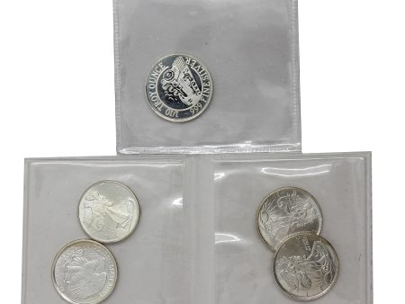 Lot of 5x 1 10th oz. .999 Fine Silver Rounds (Toned) No Tax Hot on Sale