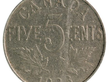 1933 Canada 5-Cents Fine (F-12) Scratched, Cleaned or Impaired Sale