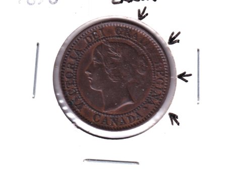 ERROR Planchet Error 1858 Canada 1-cent Extra Fine (EF-40) Discount