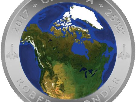 RDC 2017 $25 A View of Canada From Space Glow-in-the-Dark Silver (No Tax) Issues Sale