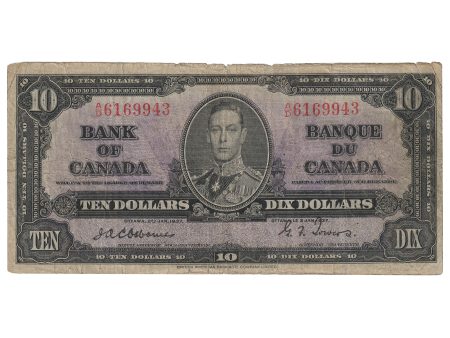 BC-24a 1937 Canada $10 Osborne-Towers, A D, VG-F Sale