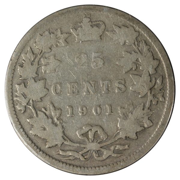 1901 Canada 25-cents G-VG (G-6) Scratched, Cleaned, or Impaired Online now