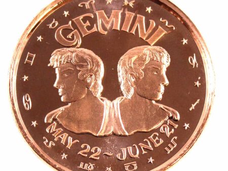 Zodiac - Gemini 1oz. .999 Fine Copper Online now