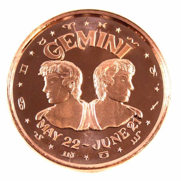 Zodiac - Gemini 1oz. .999 Fine Copper Online now