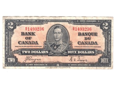 BC-22c 1937 Canada $2 Coyne-Towers, F-VF (Impaired) Hot on Sale