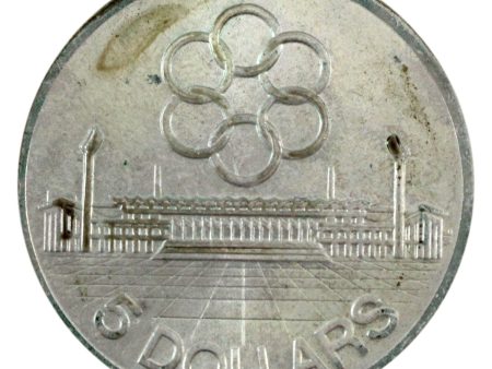 1973 Singapore $5 7th Seap Games .500 Silver Uncirculated Coin in Folder (Toned) Supply