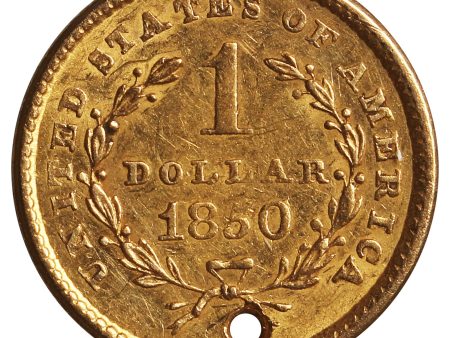 1850 USA Gold Dollar EF-AU (EF-45) Hole Online