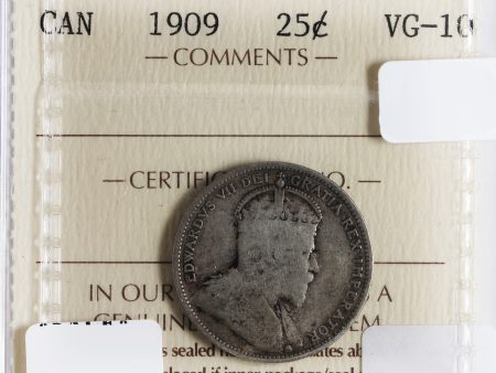 1909 Canada 25-Cents ICCS Certified VG-10 Sale