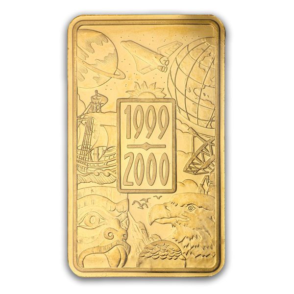 (LPO) Royal Canadian Mint w Millennium (1999 2000) Back 1oz. Gold Bar (Tax Exempt). NO Credit Card, PayPal For Discount