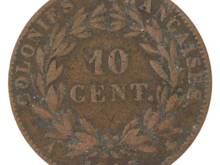 French Colonies 1843A Louis Philippe I 10 Centimes About Very Fine Hot on Sale