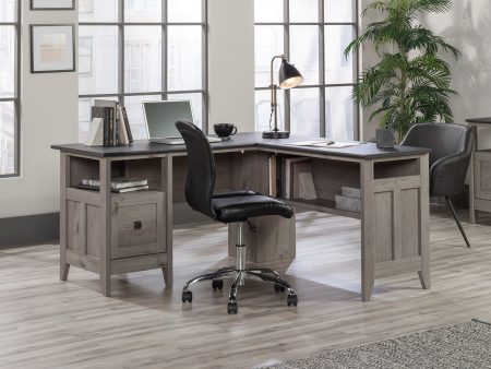 August Hill  L-Desk Mystic Oak raven Oak Supply