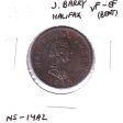 NS-14A2 1815 Nova Scotia John Alexr. Barry Copper Halfpenny Token, VF-EF (VF-30) Bent Online