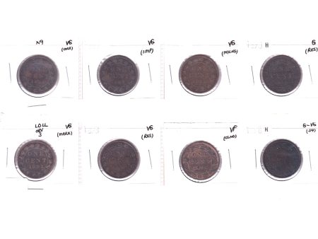 Lot of 8x 1859-1898 Canada 1-Cent, G to VF, 8Pcs. (Impaired) Sale