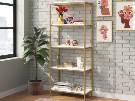 North Avenue Tall Bookcase Wh Cheap