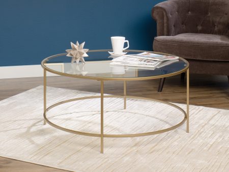 Int Lux Coffee Table Rd Satin Gold clr on Sale