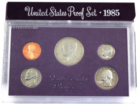 1985 S USA Mint Proof Set (Toning, light wear on case sleeve) Online now