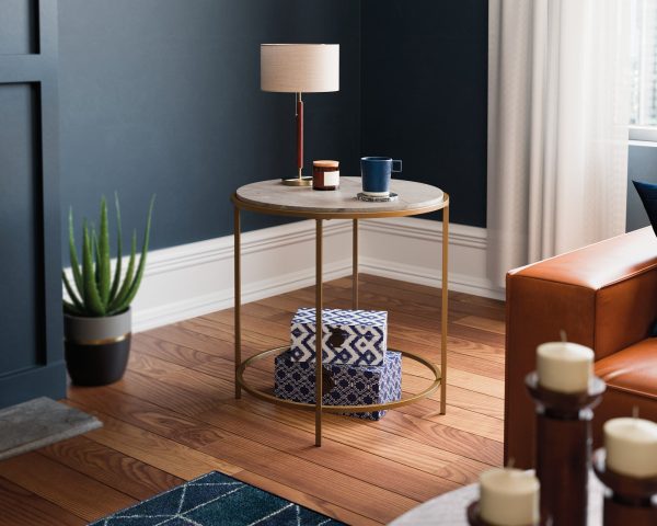 Int Lux Side Table Round Deco Stone Discount