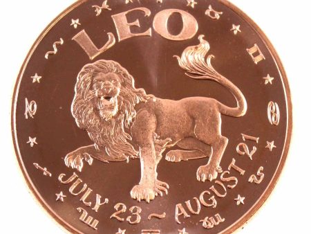 Zodiac Leo 1oz. .999 Fine Copper Online Sale