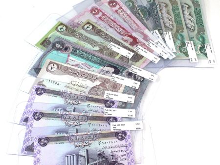 Lot of 13x Iraq 1990-2003 Mixed Notes, AU-UNC to UNC, 13Pcs. (Multiples) Online Sale