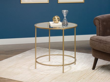 Int Lux Side Table Round Satin Gold Supply