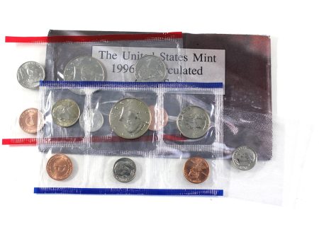 1996 USA P&D Mint Set with 50th Anniversary Roosevelt Dime (May be lightly toned) Online Hot Sale