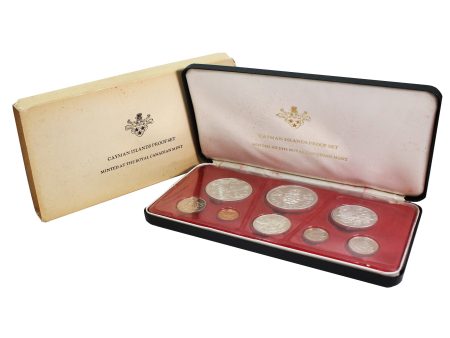 1973 Cayman Islands 8 Coin Proof Set (Impaired) Hot on Sale