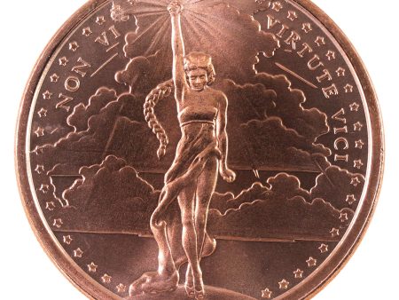 Non Vi Virtute Vici 1oz. .999 Fine Copper Online Sale