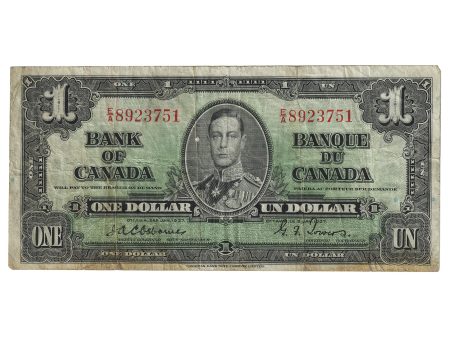 BC-21a 1937 Canada $1 Osborne-Towers, E A, VF (Dam g) Online Hot Sale